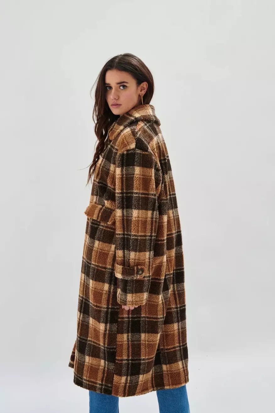 24colours Abrigo Mujer Largo Peluche Who killed Bambi?