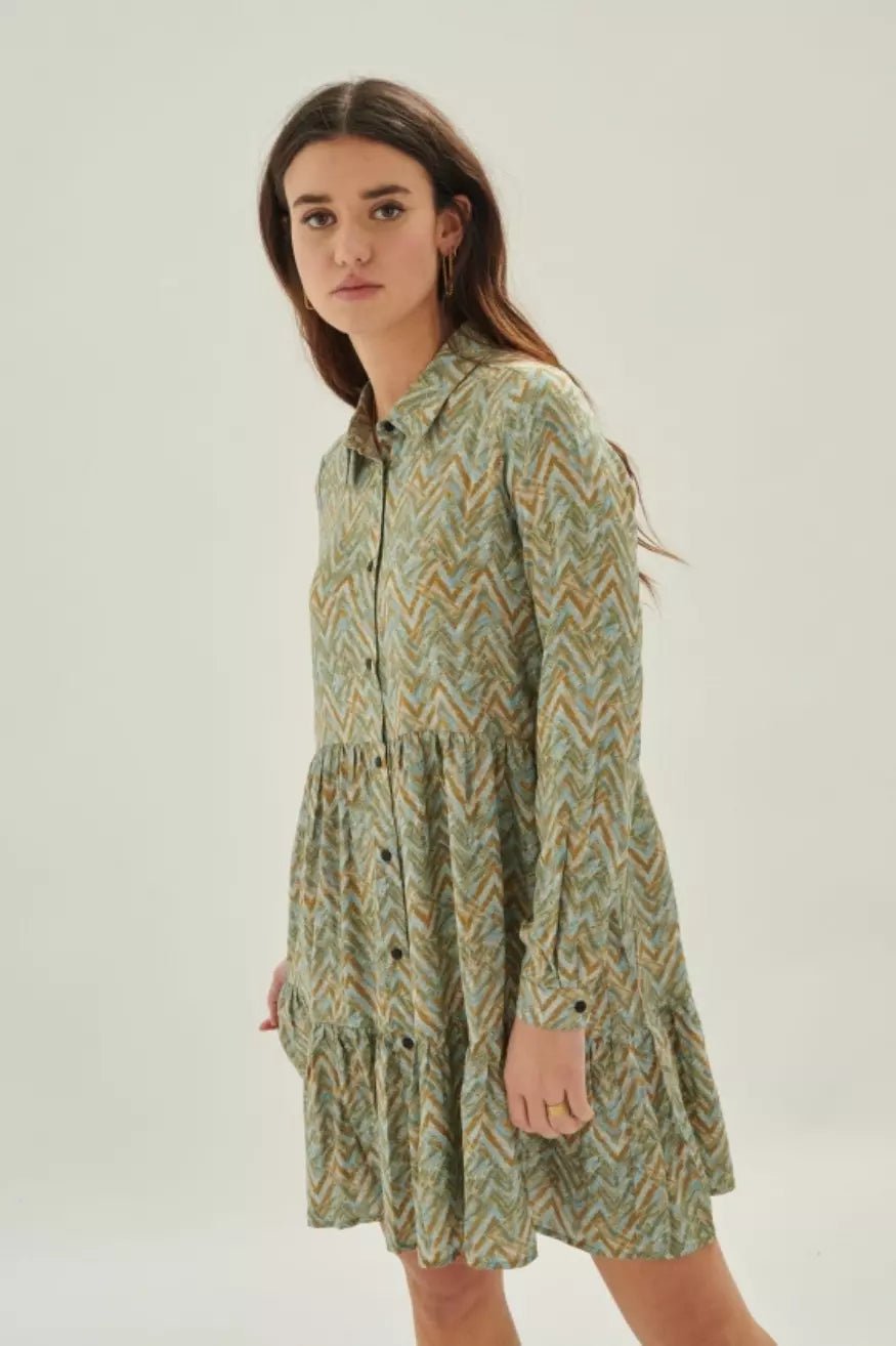 24colours Vestido Camisero ZigZag Who killed Bambi?