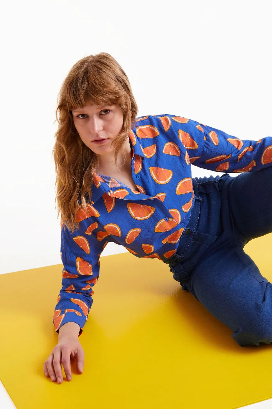 Compañia Fantastica Camisa Mujer Estampado Pomelos Who killed Bambi?