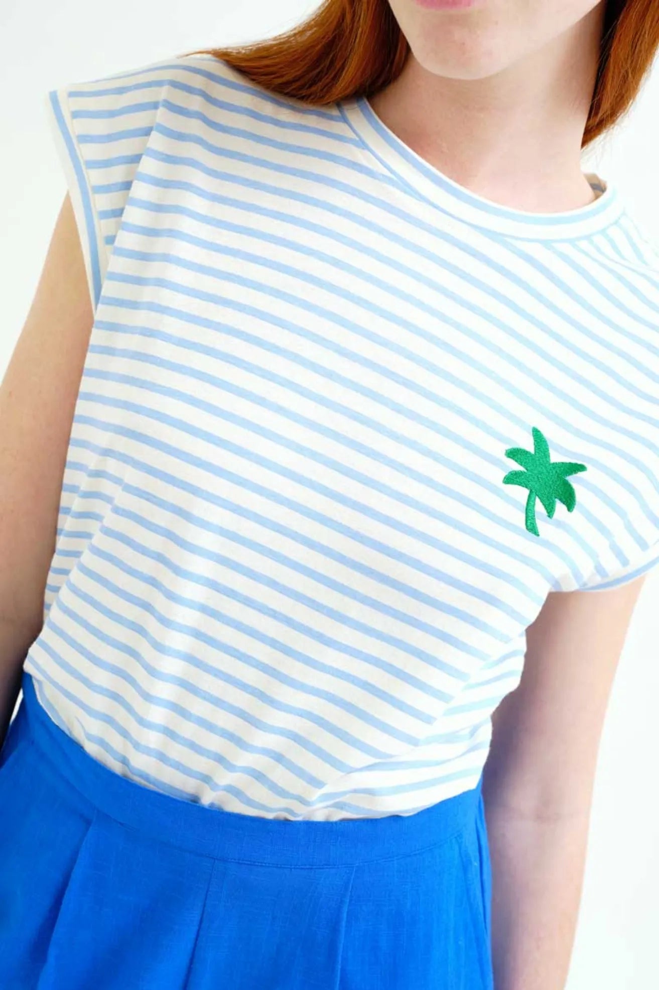 Compañia Fantastica Camiseta Mujer Rayas Azules y Blancas Who killed Bambi?