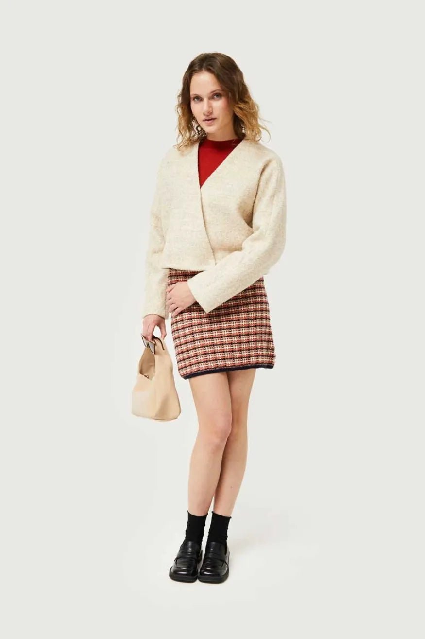 Compañia Fantastica Falda Punto Estampado Cuadros Who killed Bambi?