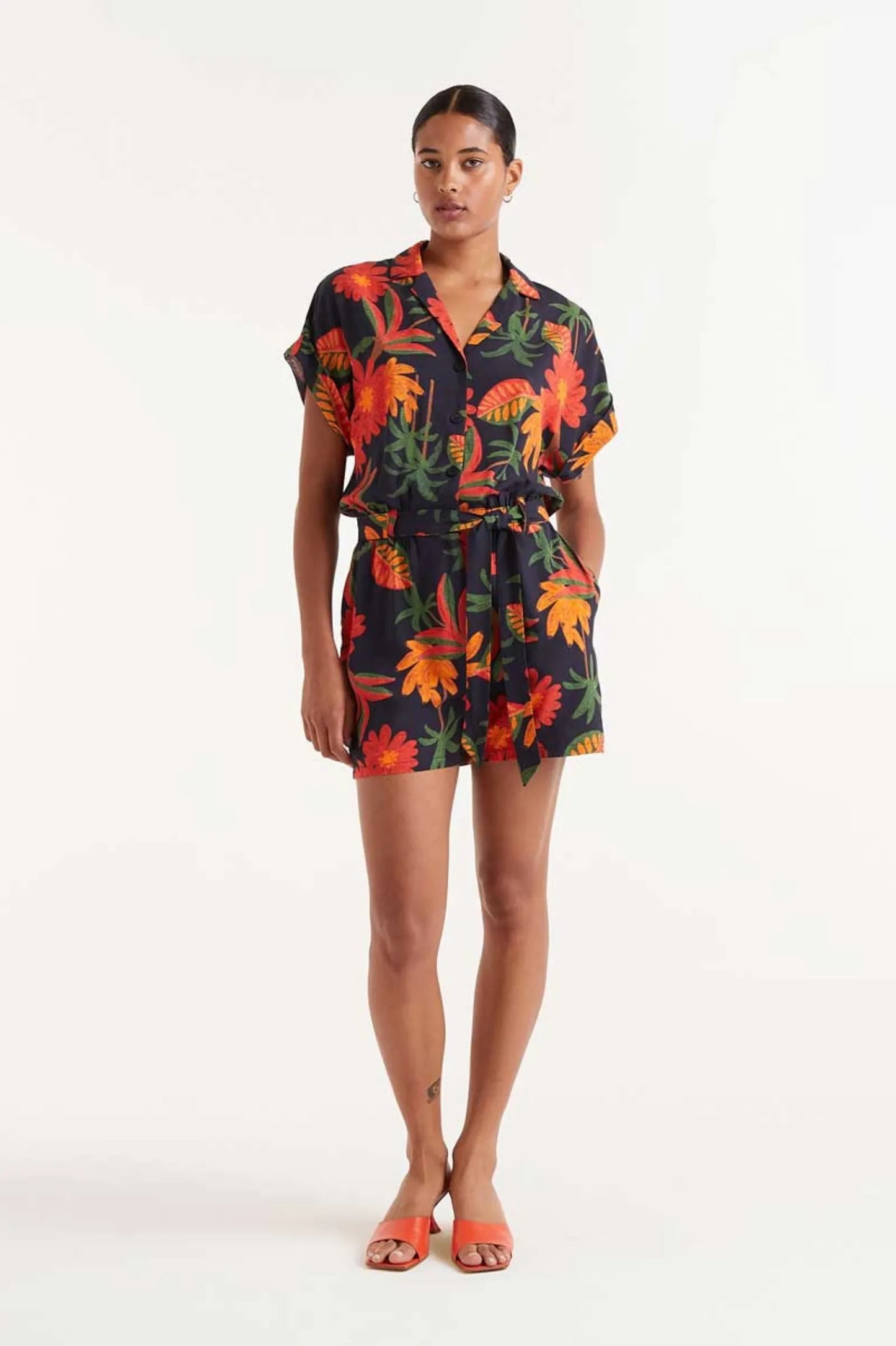 Compañia Fantastica Mono Corto Estampado Floral Famara Who killed Bambi?