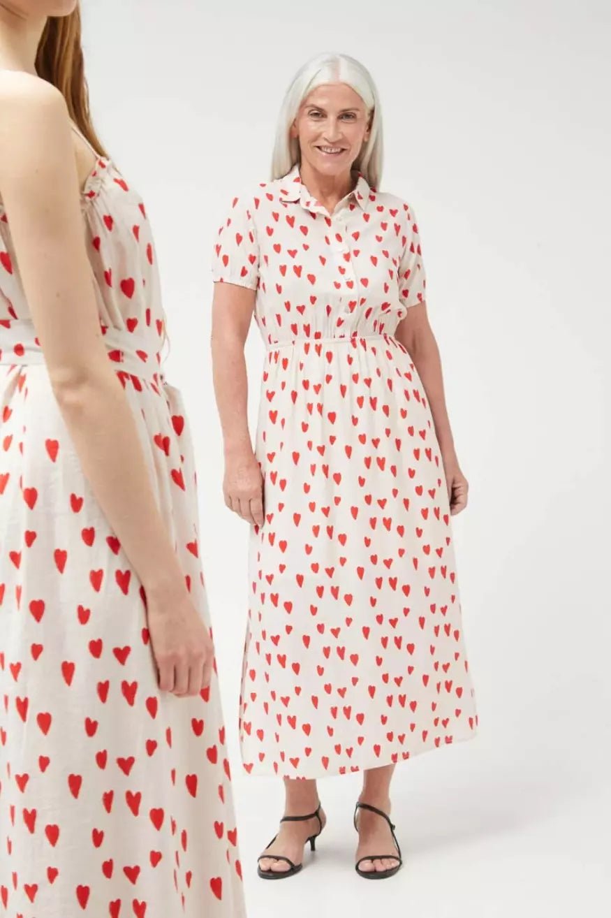 Compañia Fantastica Vestido Corazones Camisero Mujer Largo Who killed Bambi?