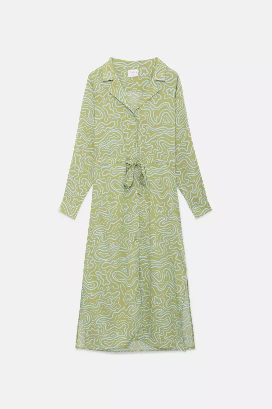 Compañia Fantastica Vestido Midi Camisero Ondas Who killed Bambi?