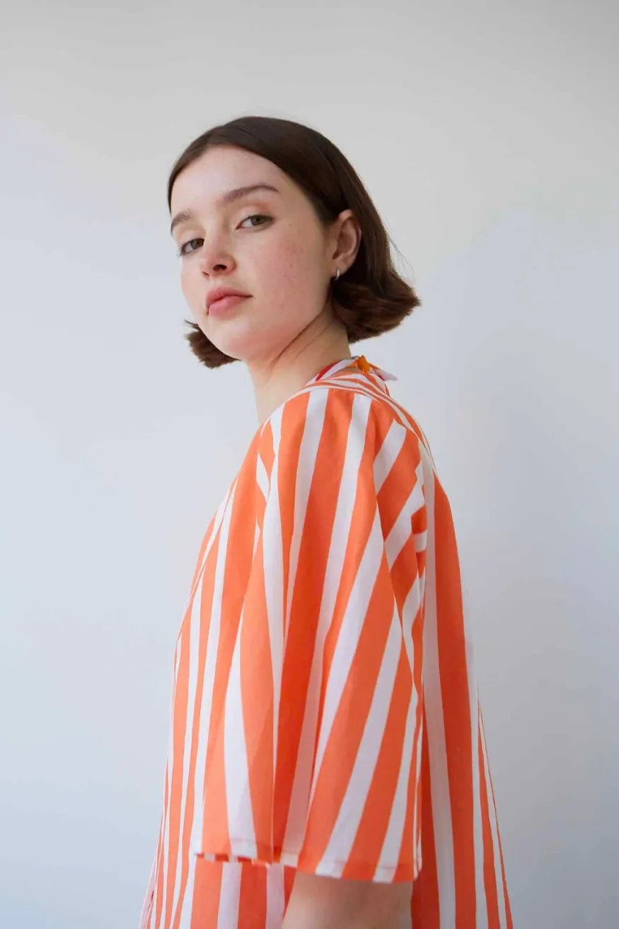 Dr Bloom Camisa Mujer Rayas Mandarina Who killed Bambi?