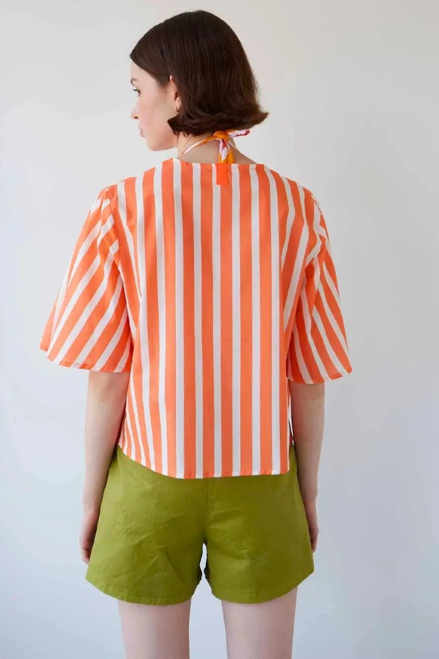 Dr Bloom Camisa Mujer Rayas Mandarina Who killed Bambi?