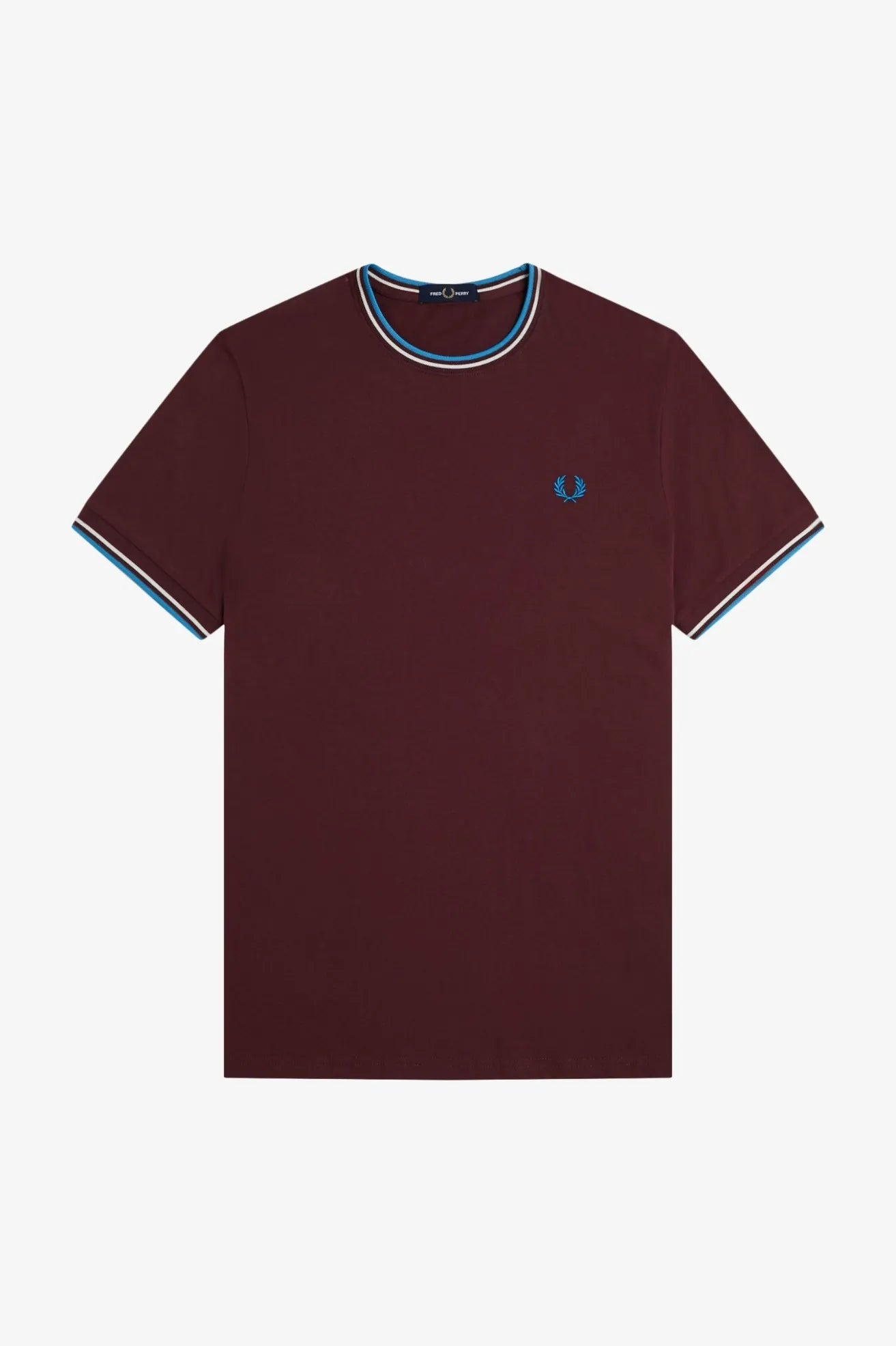 Fred Perry Camiseta Hombre Ribetes Burdeos Z63 Who killed Bambi?