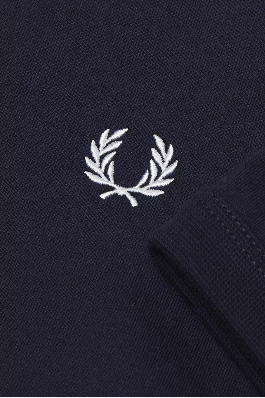 Fred Perry Camiseta Hombre Ringer M3519 Azul Who killed Bambi?