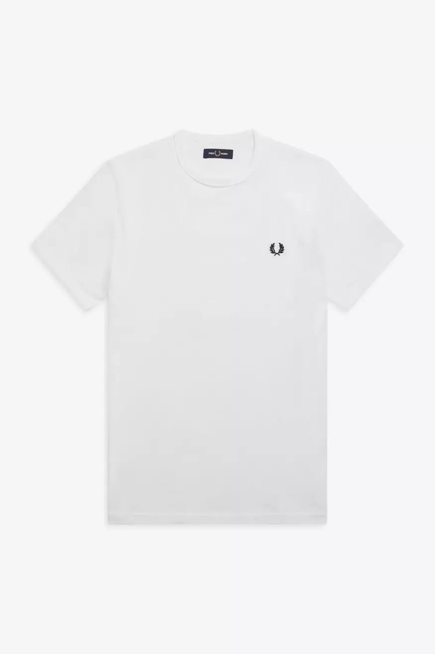 Fred Perry Camiseta M3519 Blanca Hombre Who killed Bambi?