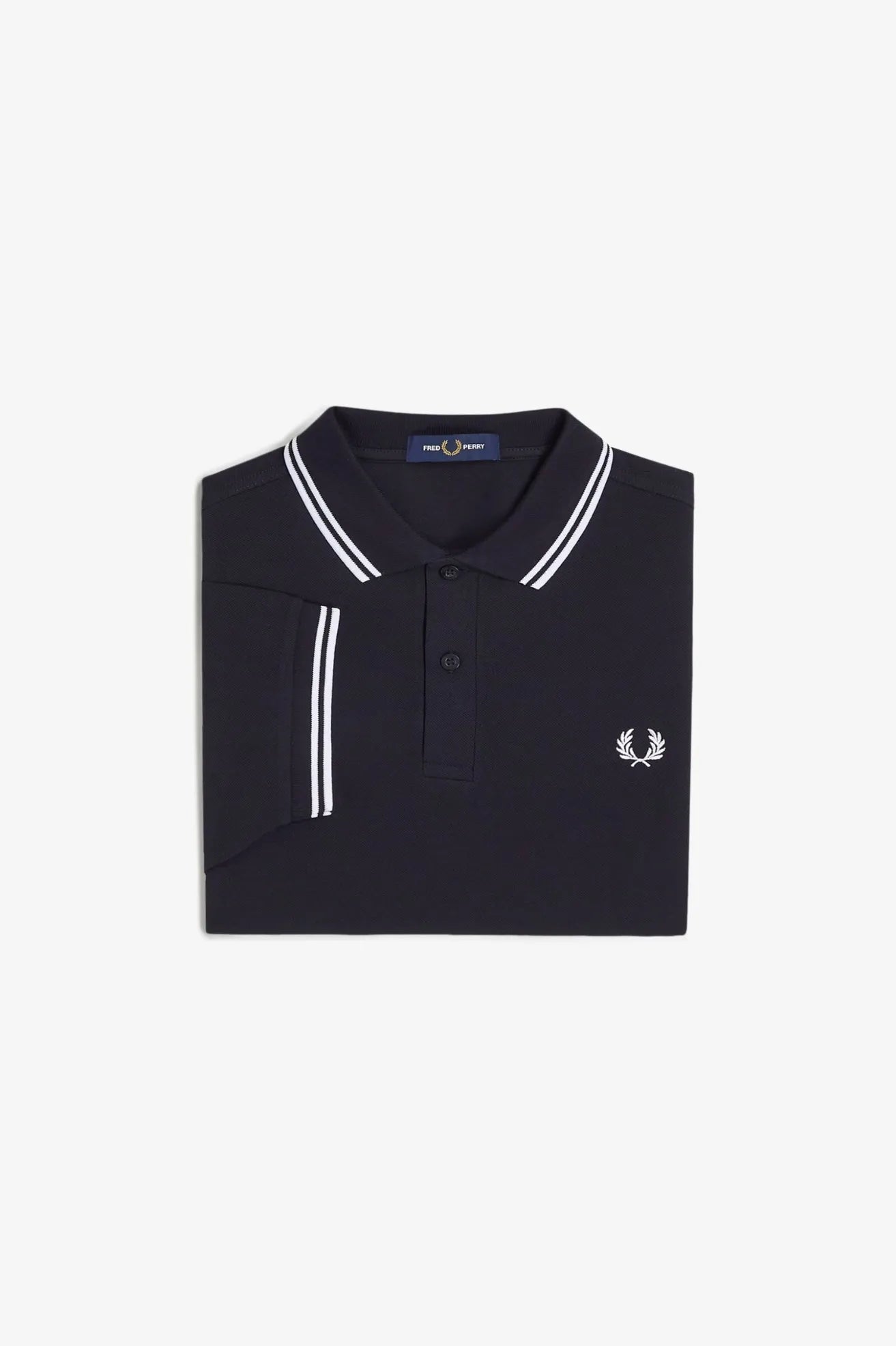 Fred Perry Polo Hombre M3600 Azul Ribetes Blancos Who killed Bambi?