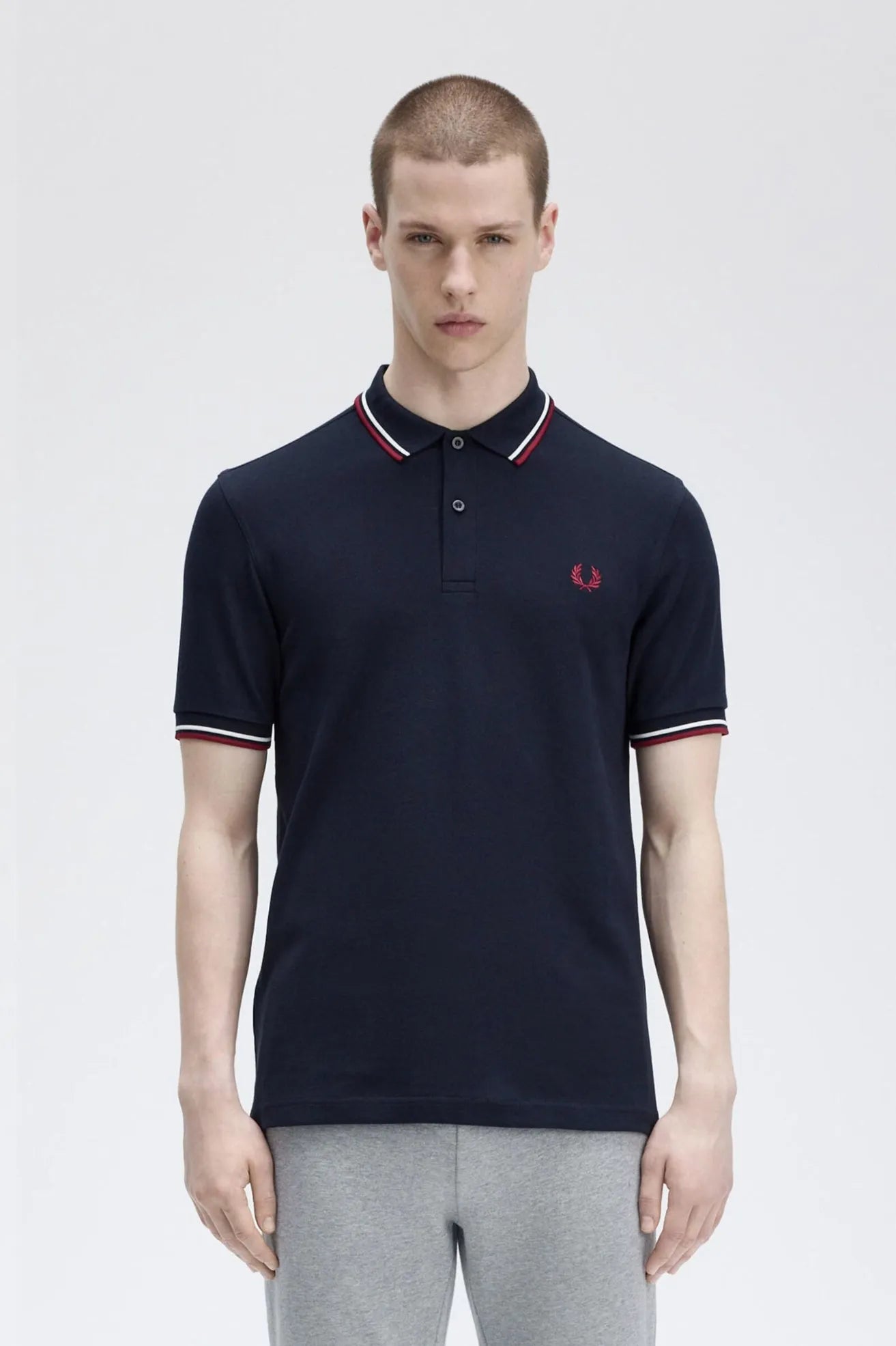 Fred Perry Polo M3600 Hombre Azul T55 Who killed Bambi?