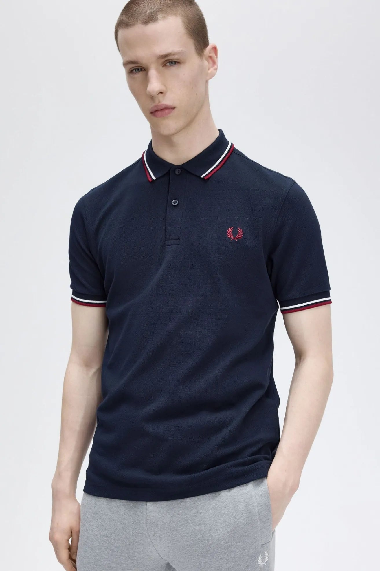 Fred Perry Polo M3600 Hombre Azul T55 Who killed Bambi?