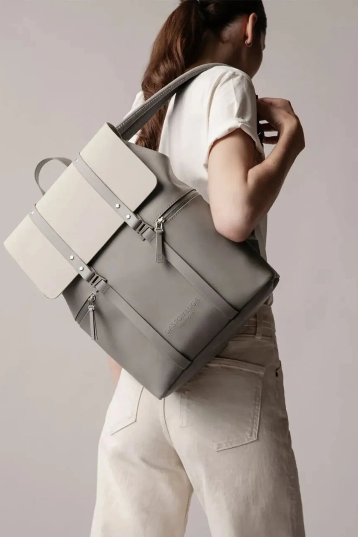 Gaston Luga Mochila Splash 2.0 14" Beige / Gris Who killed Bambi?
