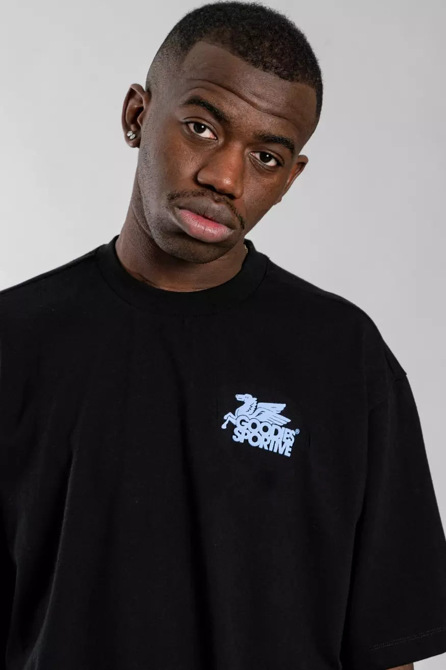 Goodies Sportive Camiseta Hombre New Pegasus Negra Who killed Bambi?