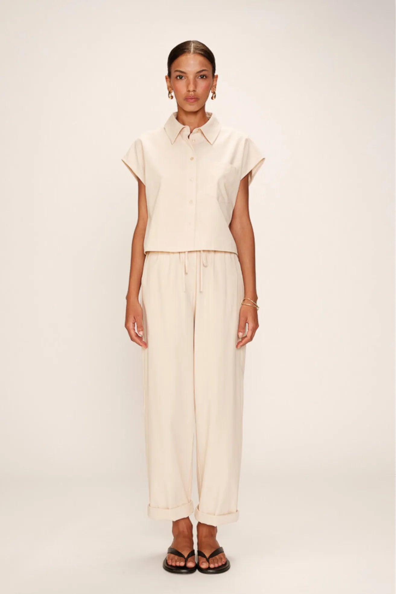 Grace And Mila Camisa Mujer Rise Beige Who killed Bambi?