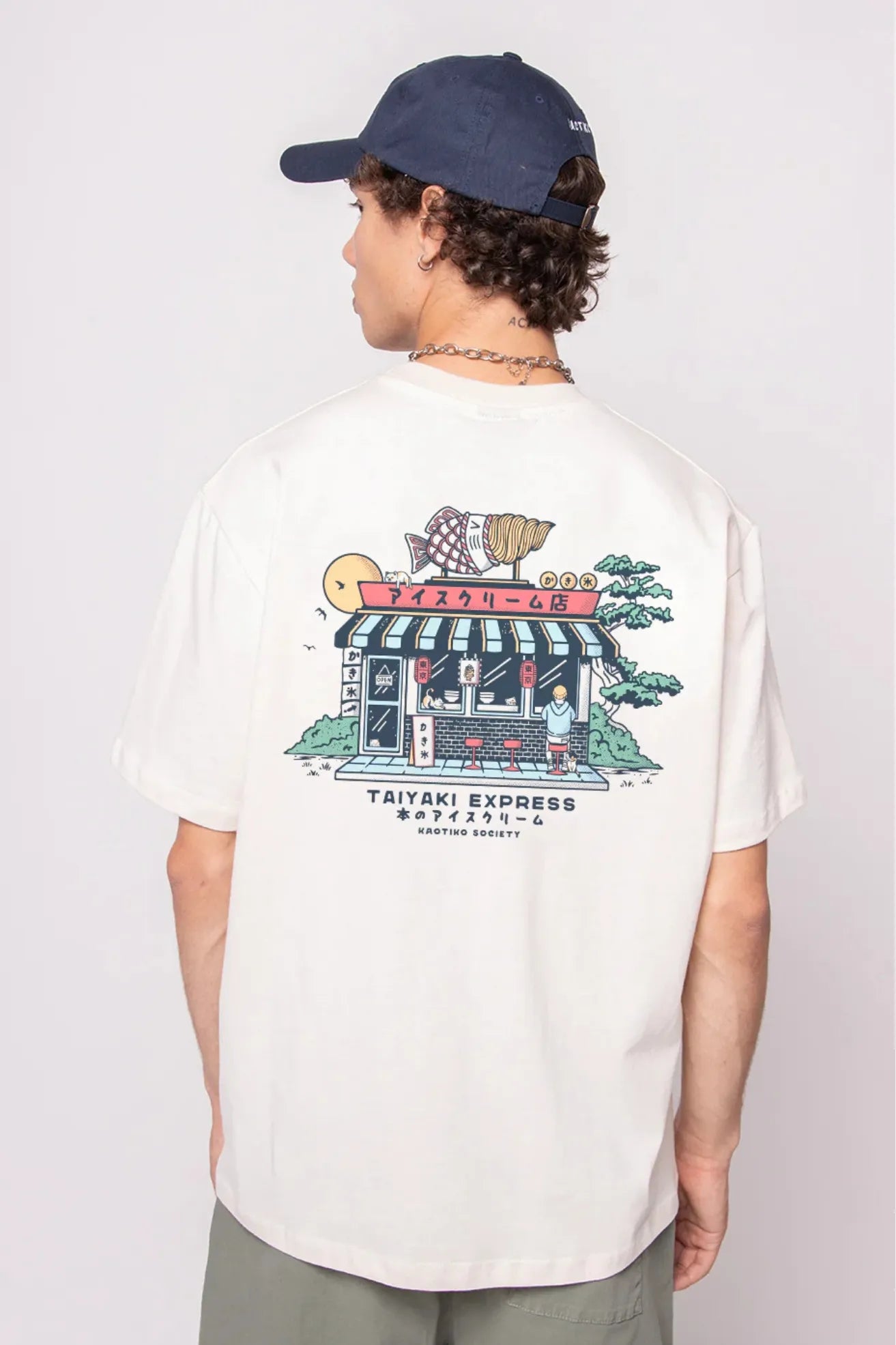 Kaotiko Camiseta Hombre Taiyaki Ivory Beige Who killed Bambi?