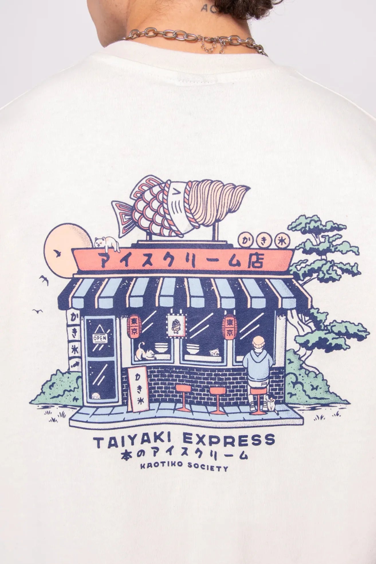 Kaotiko Camiseta Hombre Taiyaki Ivory Beige Who killed Bambi?
