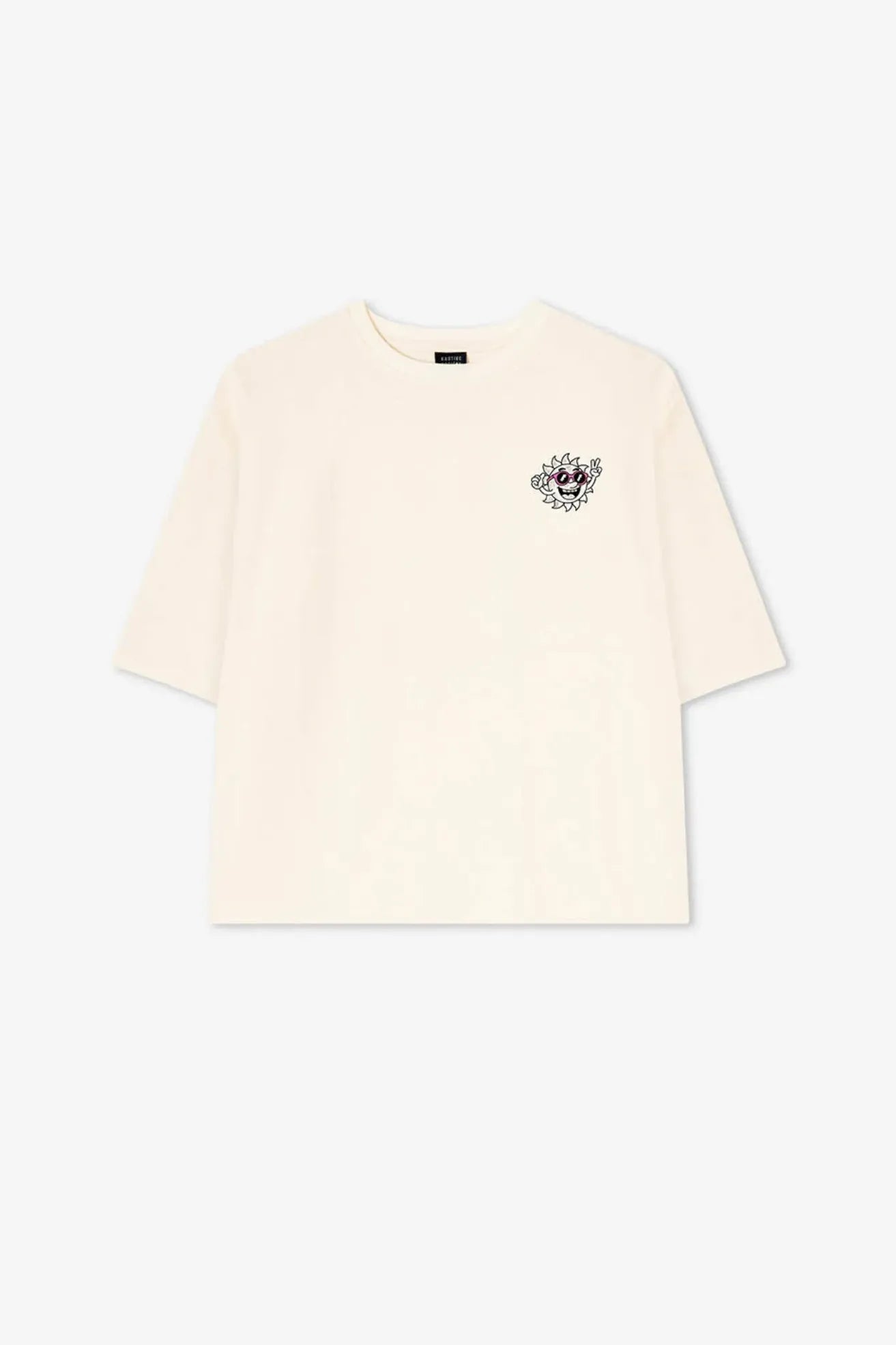 Kaotiko Camiseta Mujer Life Is Short Beige Who killed Bambi?