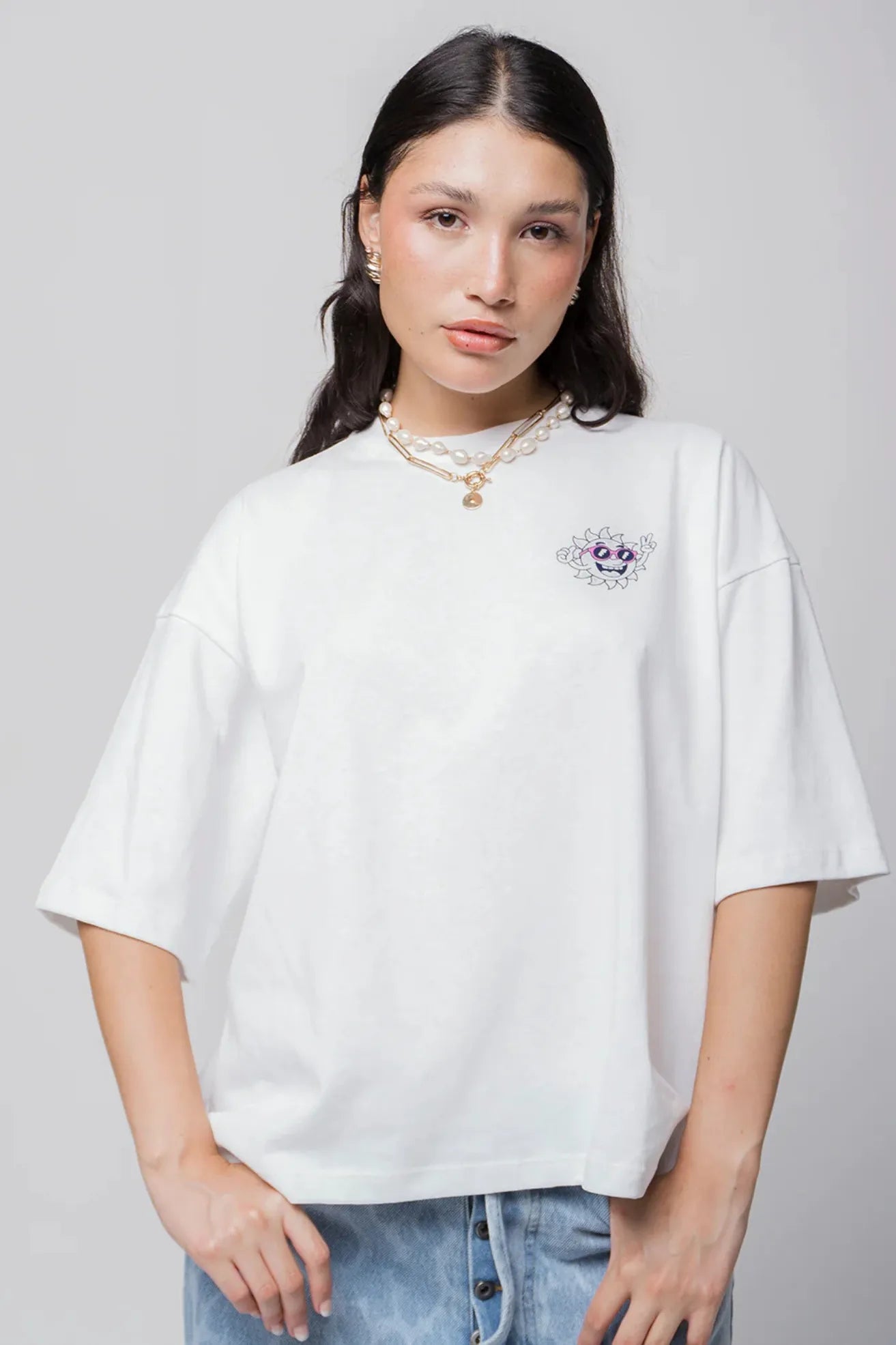 Kaotiko Camiseta Mujer Life Is Short Beige Who killed Bambi?