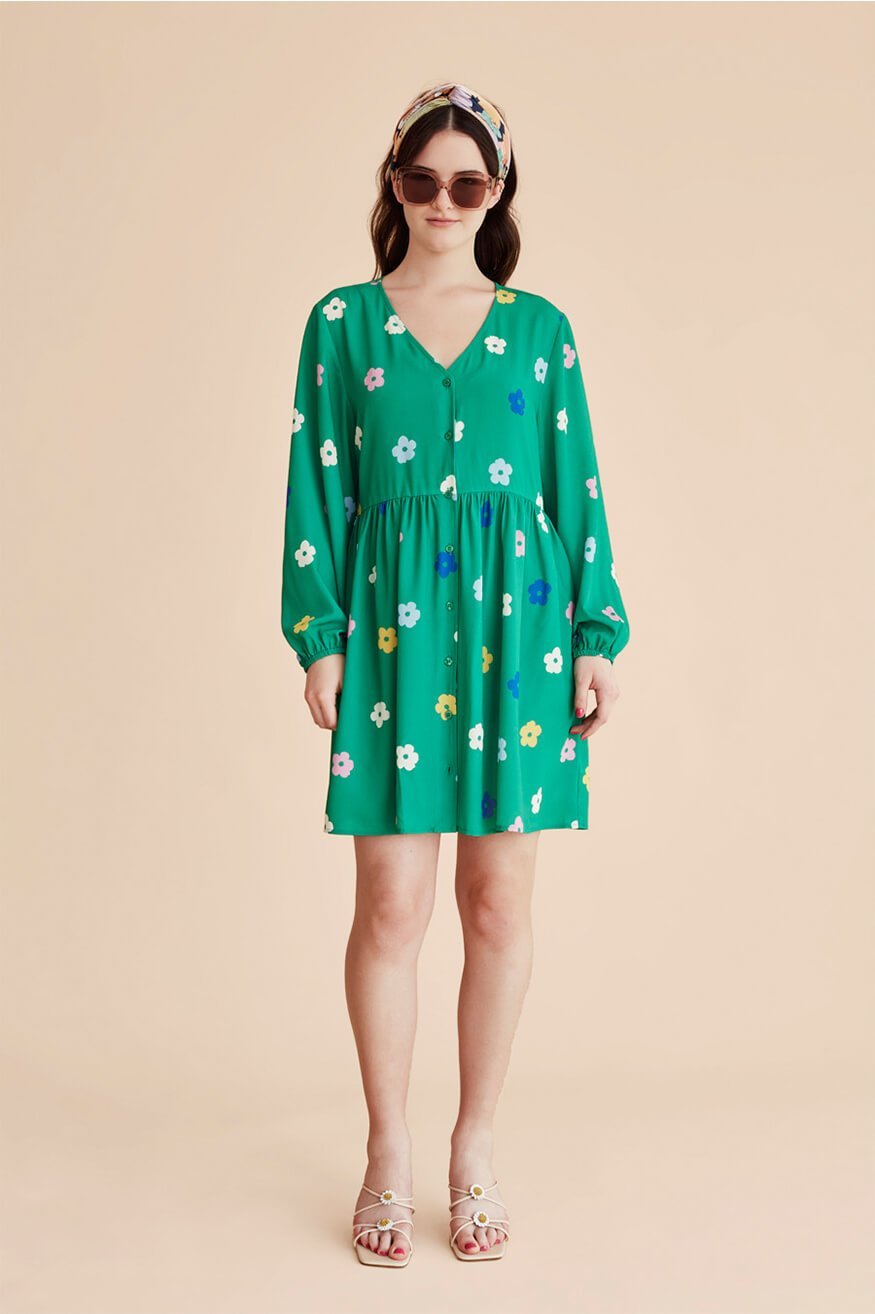 Kling Vestido Verde Flores Who killed Bambi?