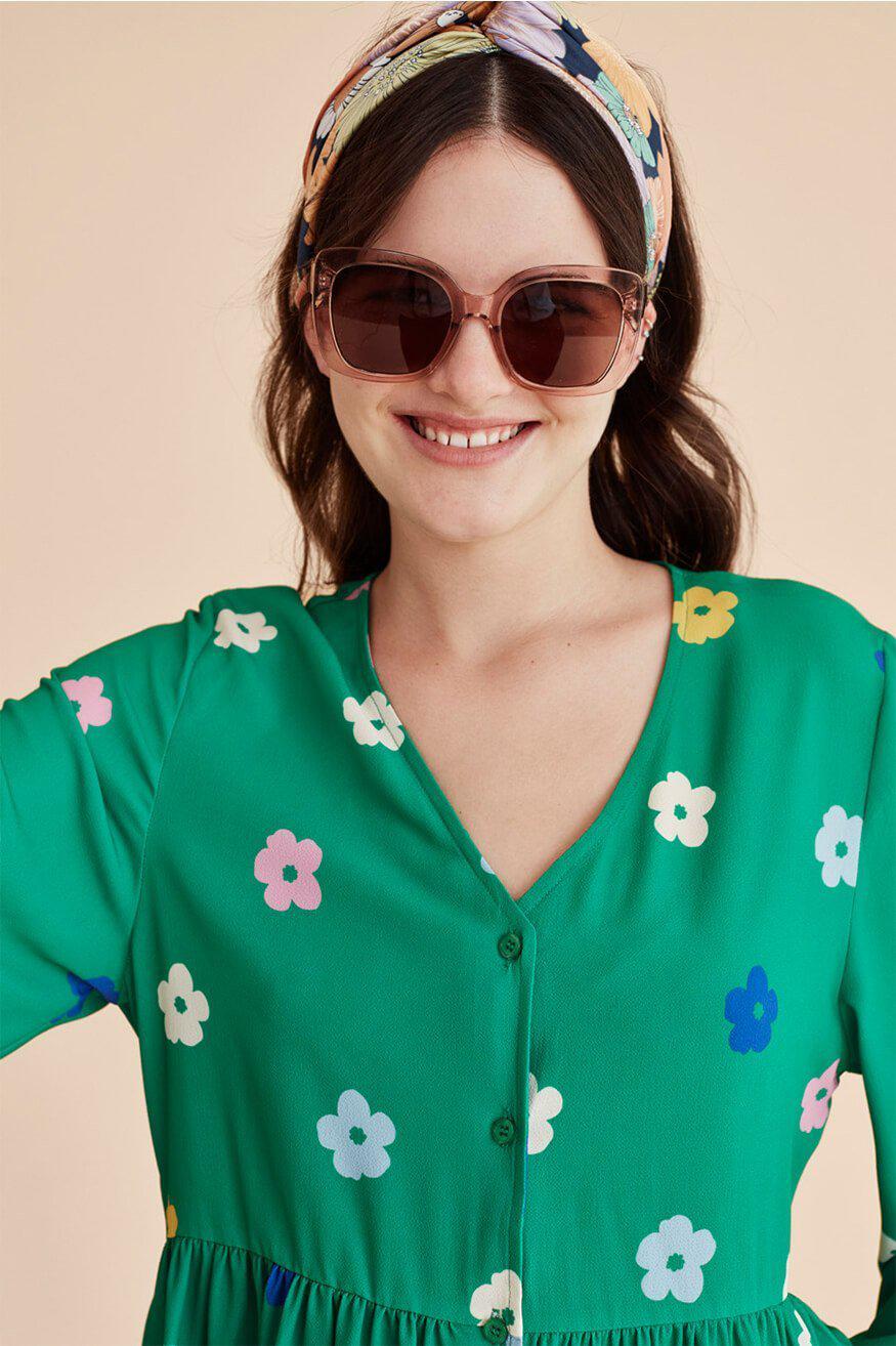 Kling Vestido Verde Flores Who killed Bambi?