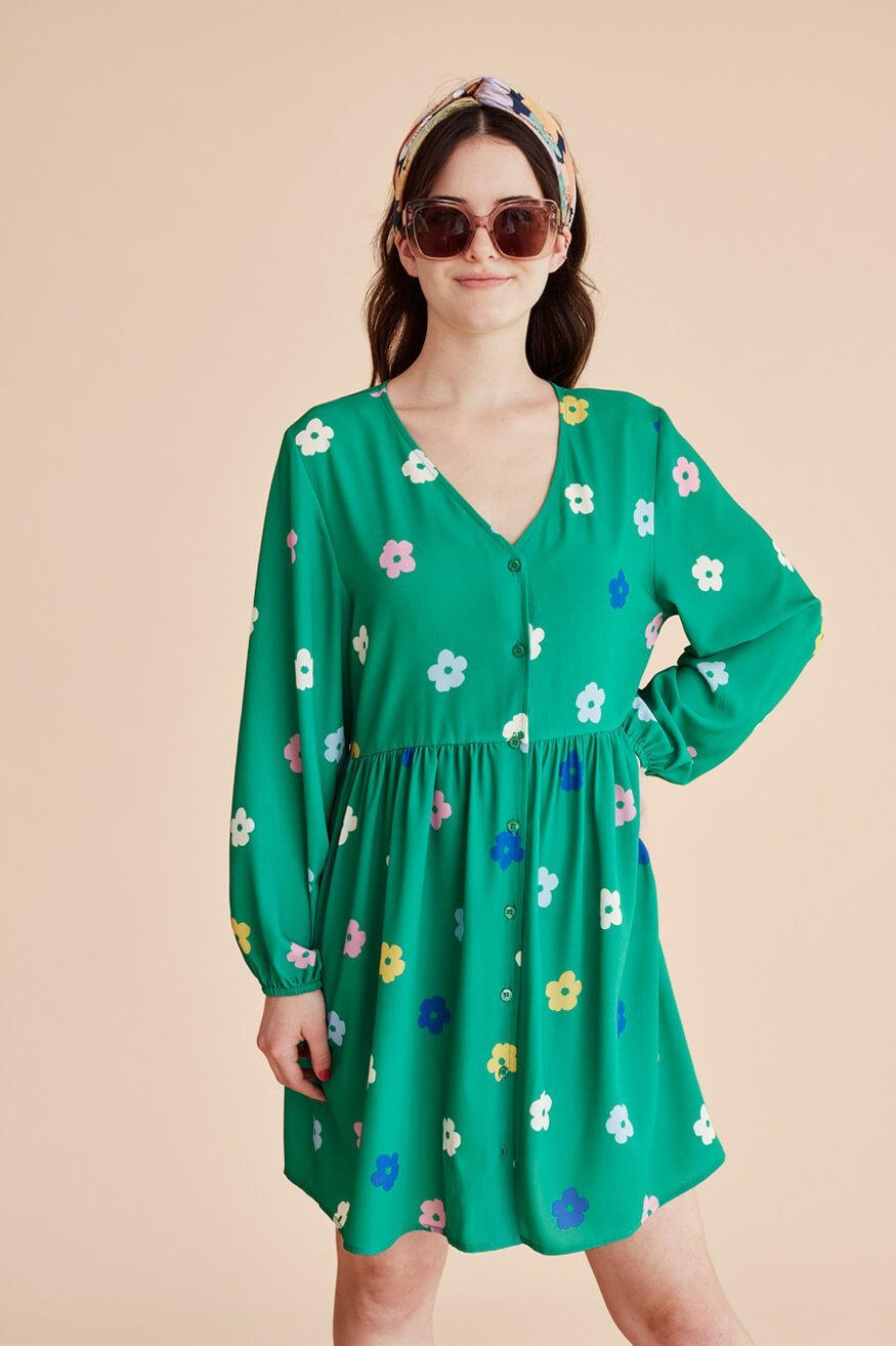 Kling Vestido Verde Flores Who killed Bambi?