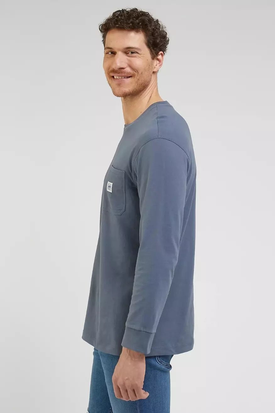 Lee Workwear Camiseta Hombre Manga Larga Pocket Gris Who killed Bambi?