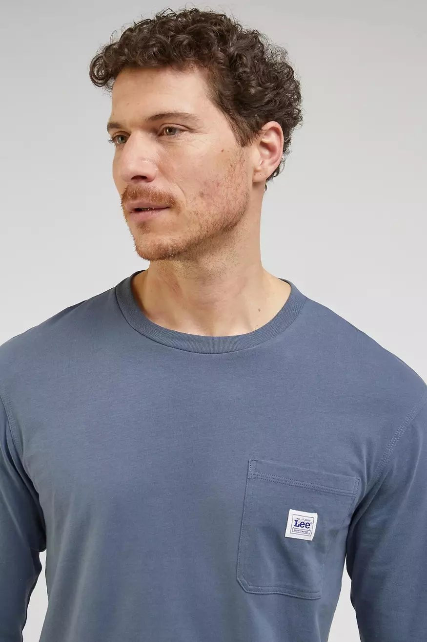 Lee Workwear Camiseta Hombre Manga Larga Pocket Gris Who killed Bambi?