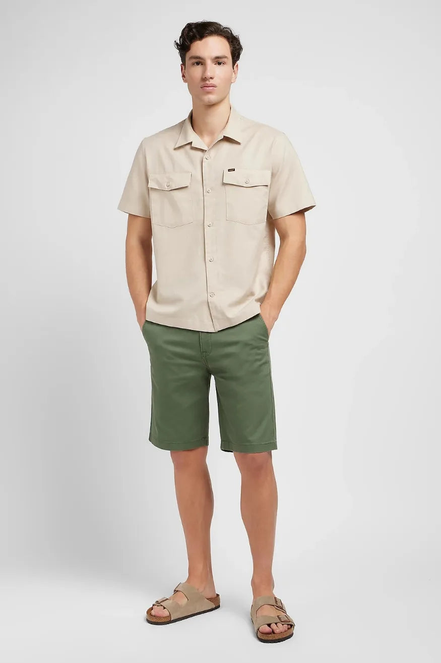 Lee Workwear Pantalón Corto Chino Hombre Verde Who killed Bambi?