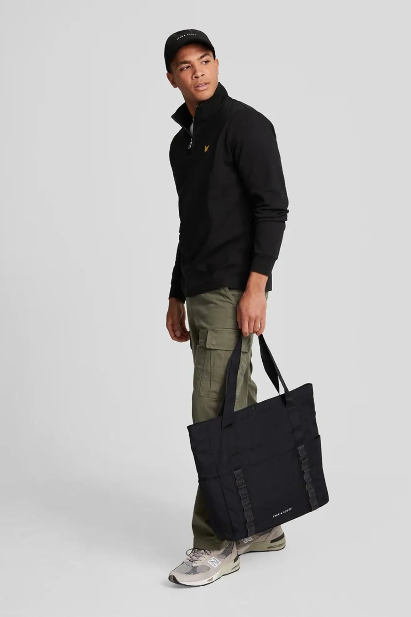 Lyle And Scott Sudadera Hombre Quarter Zip Negra Who killed Bambi?