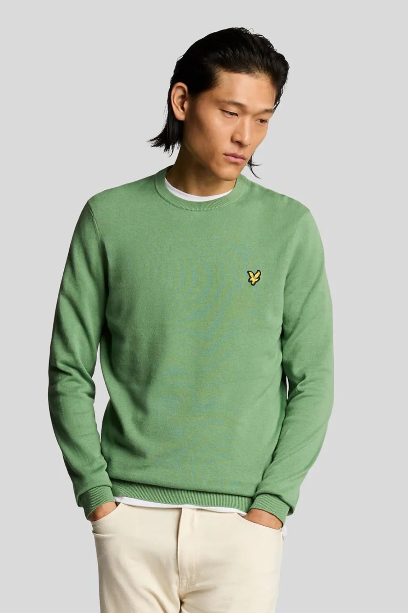 Lyle and Scott Jersey Hombre Algodón Smoke Green Who killed Bambi?
