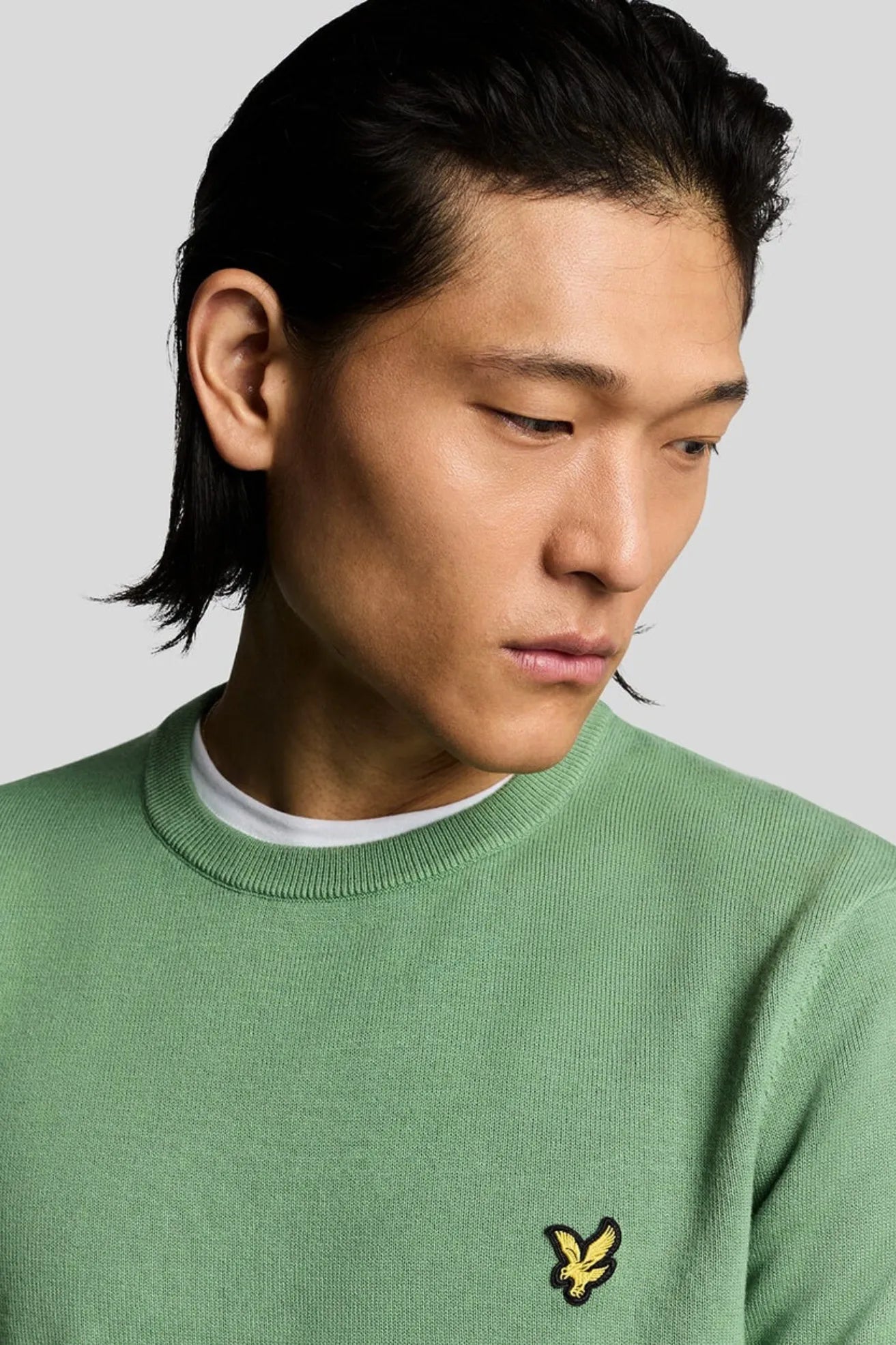 Lyle and Scott Jersey Hombre Algodón Smoke Green Who killed Bambi?