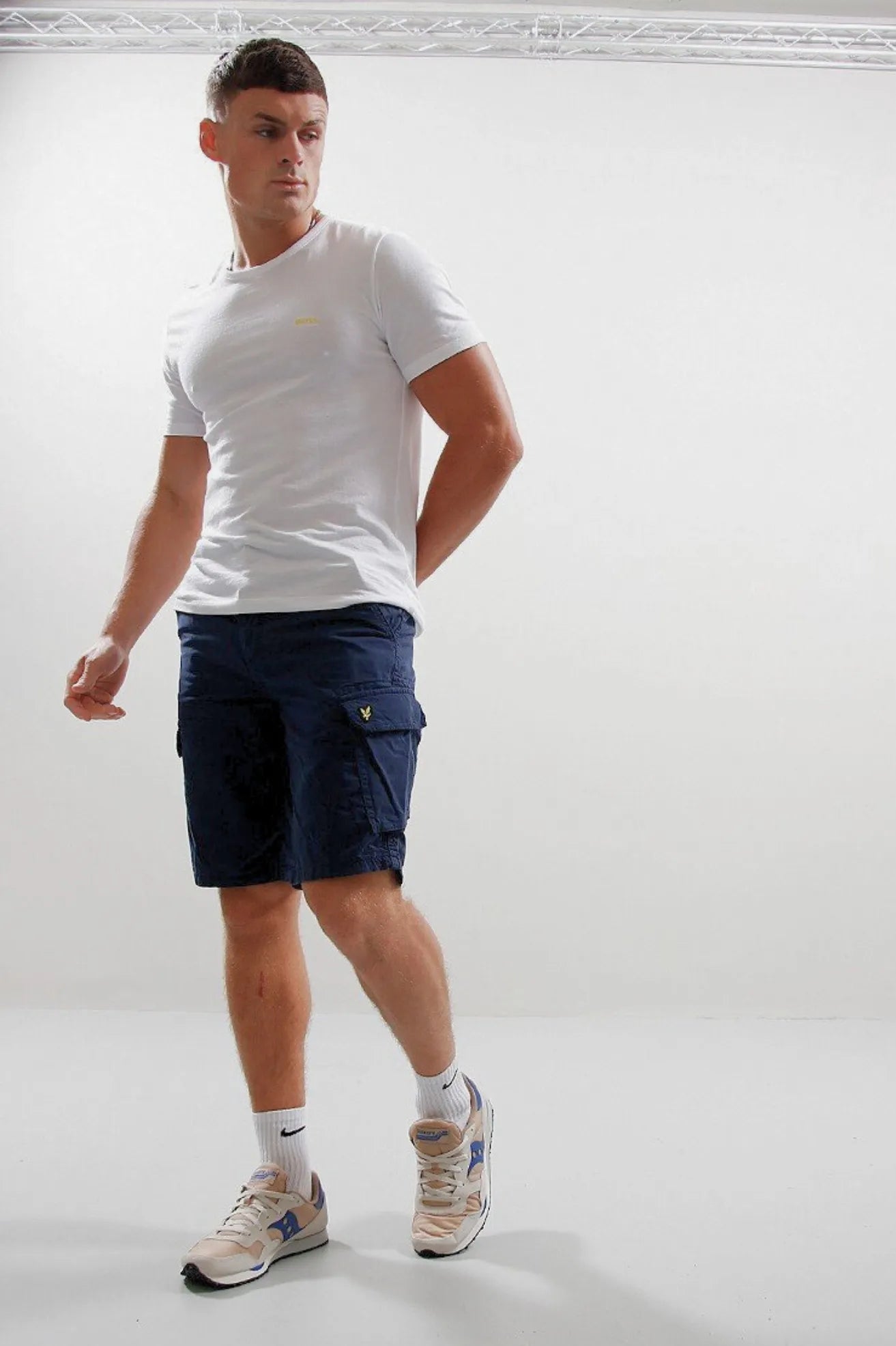 Lyle and Scott Pantalón Hombre Cargo Azul Who killed Bambi?