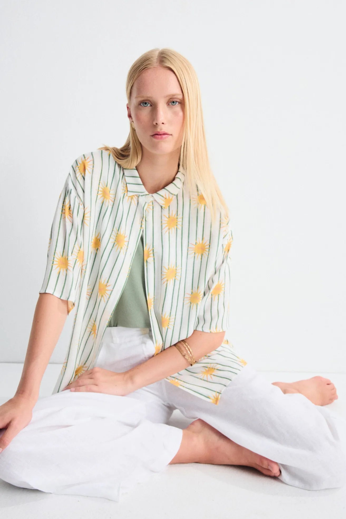 Mus & Bombon Camisa Mujer Oversize Soleado Verde Who killed Bambi?