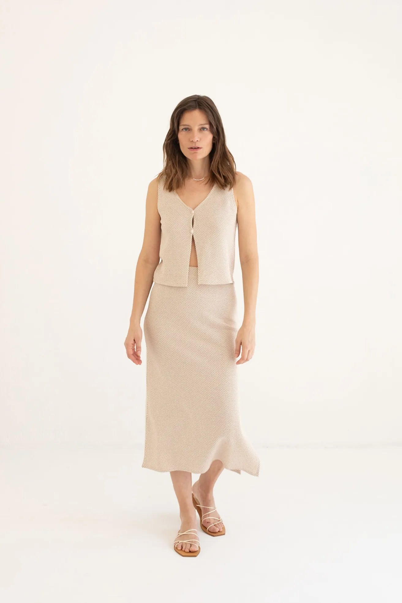 Mus Bombon Falda Midi Punto Kodiak Beige Who killed Bambi?