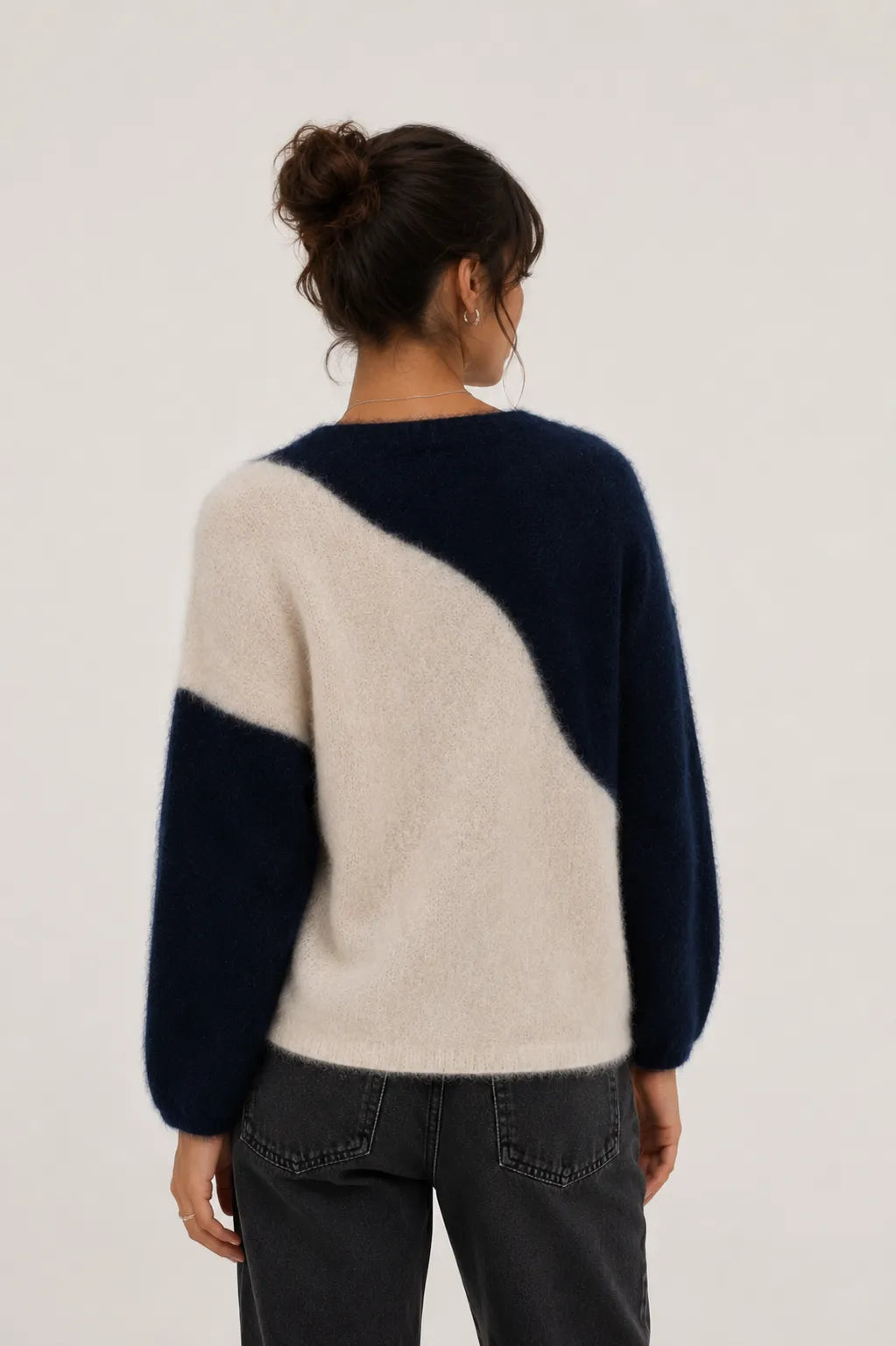 Mus & Bombon Jersey Mujer Bicolor Amara Azul / Crudo Who killed Bambi?