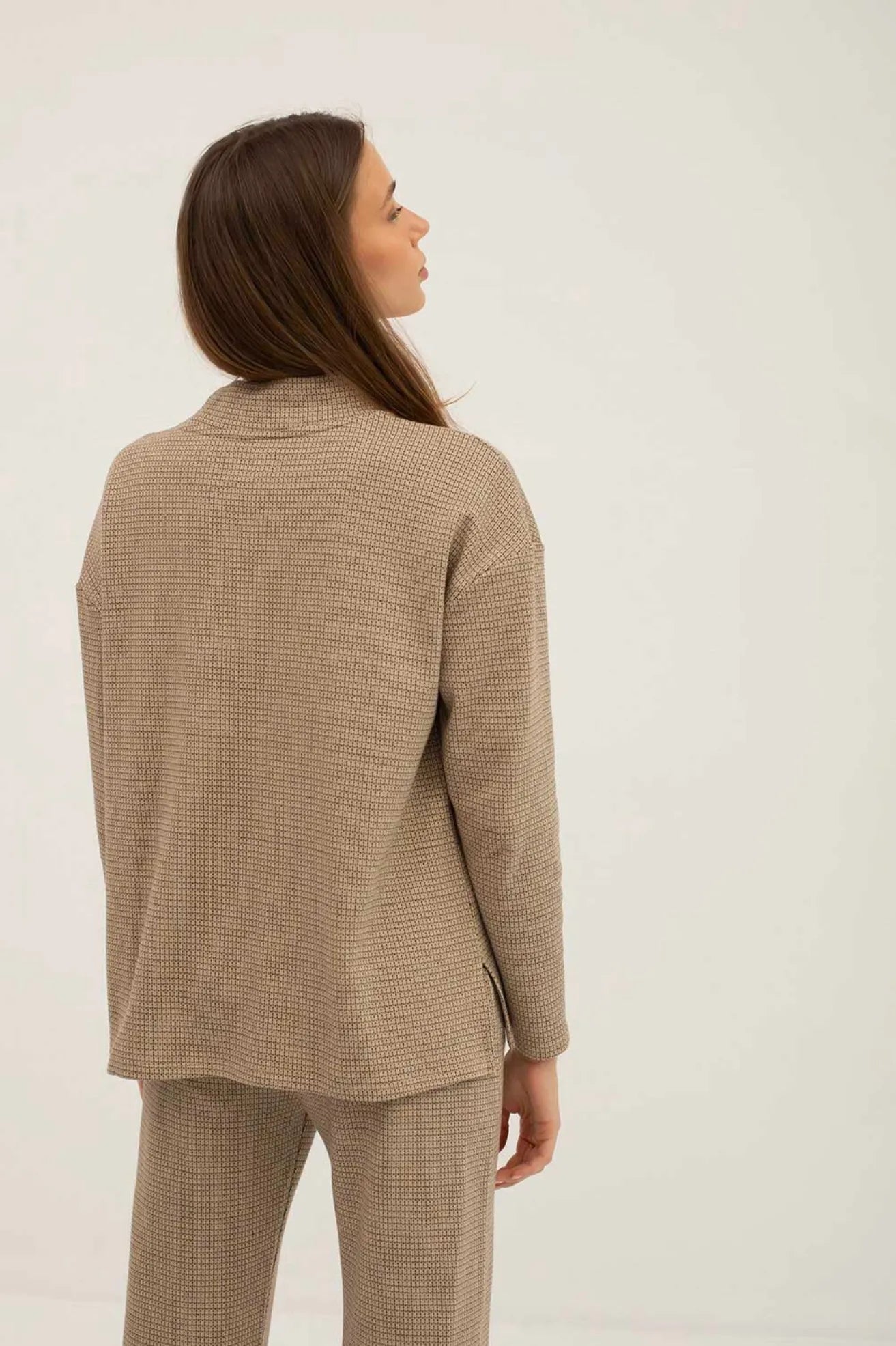 Mus Bombon Sudadera Mujer Cuello Alto Coina Cuadros Beige Who killed Bambi?