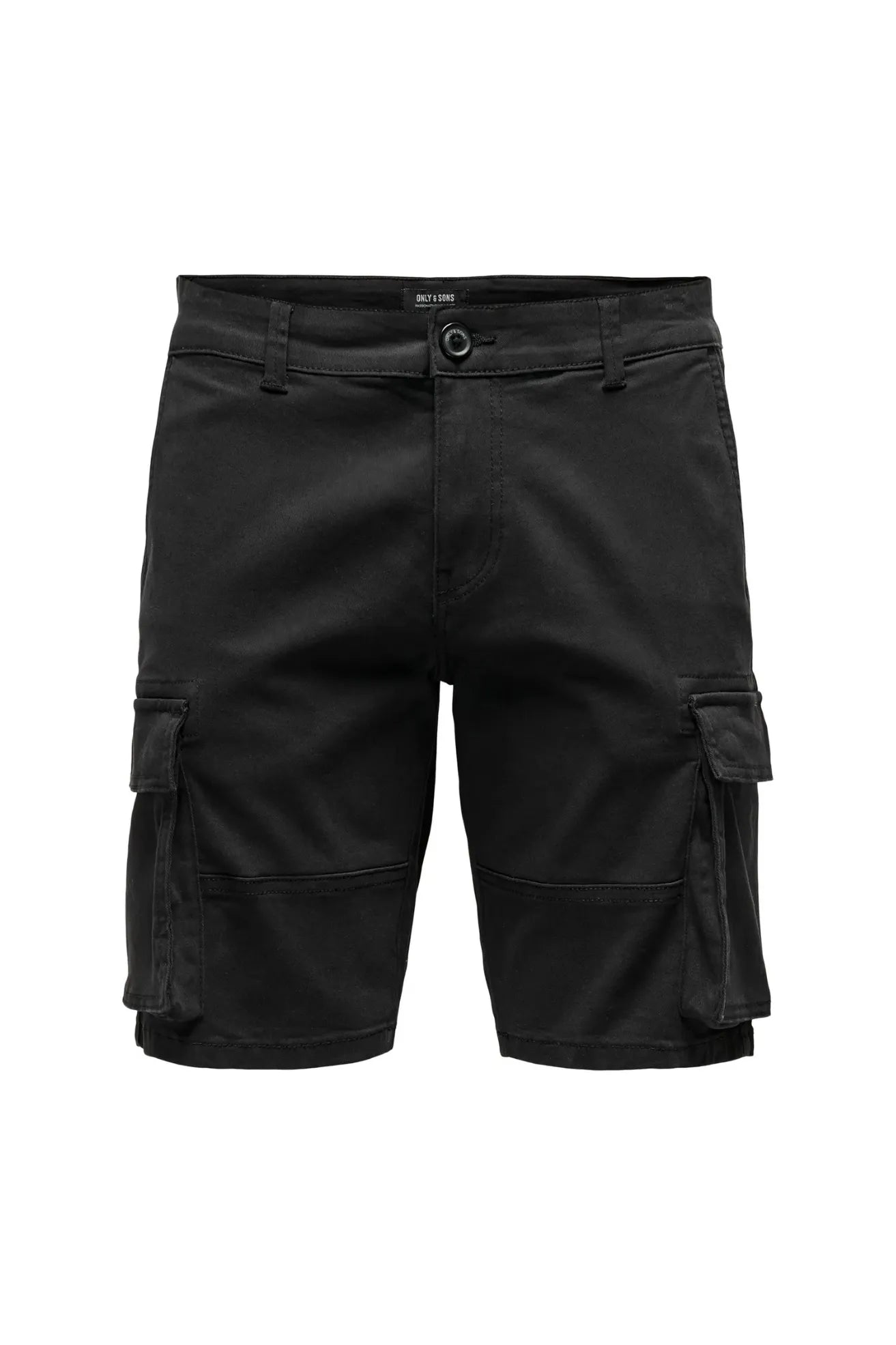 Only & Sons Pantalón Corto Hombre Cargo Negro Who killed Bambi?