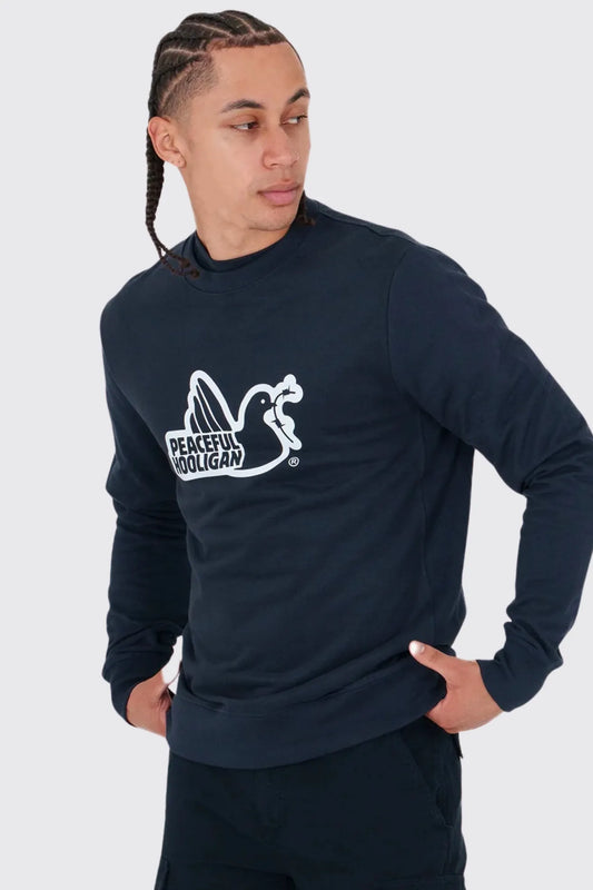 Peaceful Hooligan Sudadera Outline Hombre Azul Who killed Bambi?