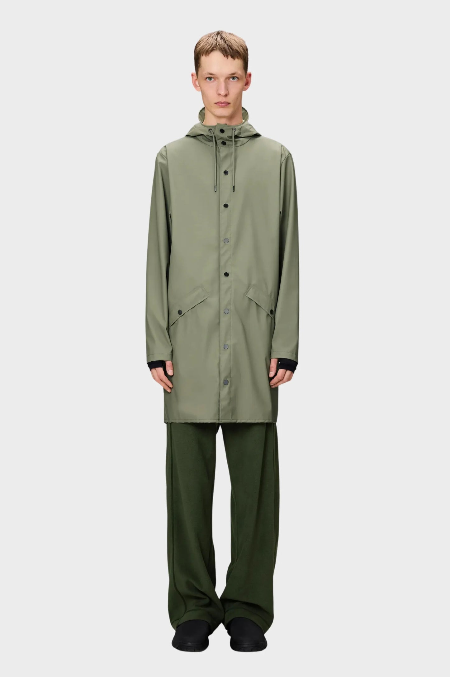 Rains Chubasquero Long Jacket Verde Drift Who killed Bambi?