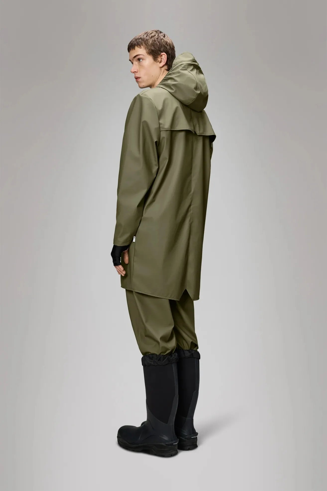 Rains Chubasquero Long Jacket Verde Marsh Who killed Bambi?