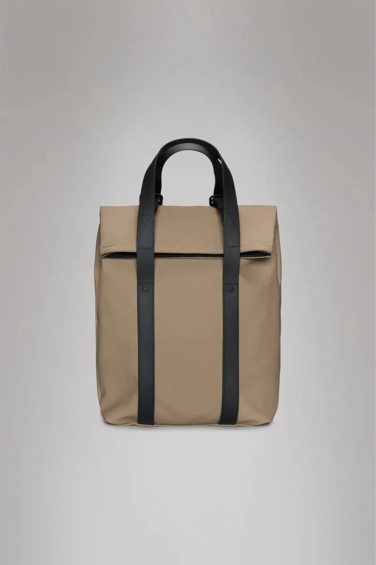 Rains Mochila 2 Way Tote Backpack Mini Beige Who killed Bambi?