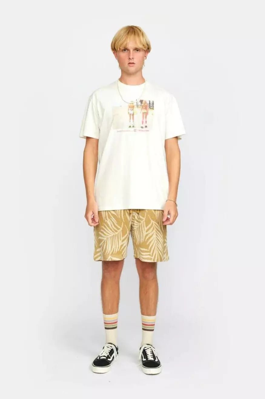 Rvlt Revolution Camiseta Hombre 1371 Roller Beige Who killed Bambi?