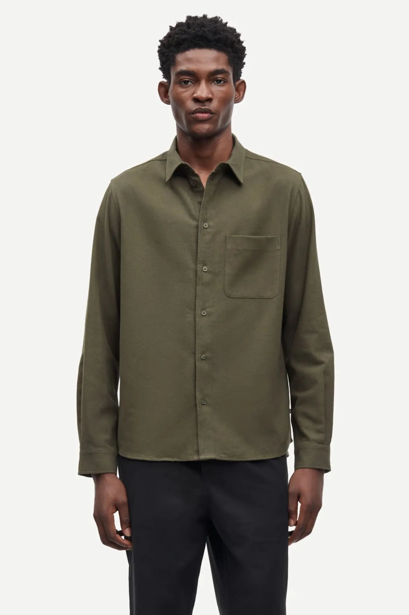 Samsoe Samsoe Camisa Hombre Saryan Verde Who killed Bambi?