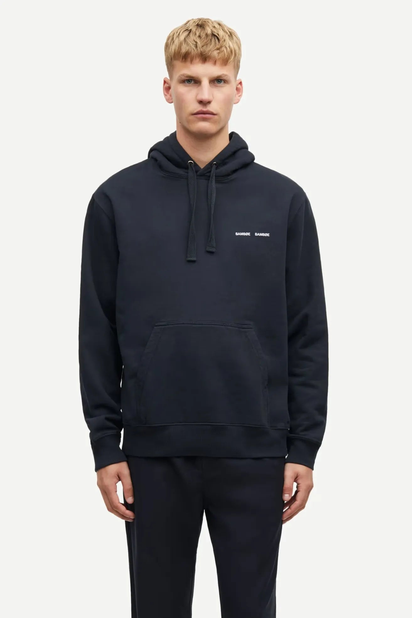 Samsøe Samsøe Sudadera Capucha Hombre Norsbro Azul Who killed Bambi?