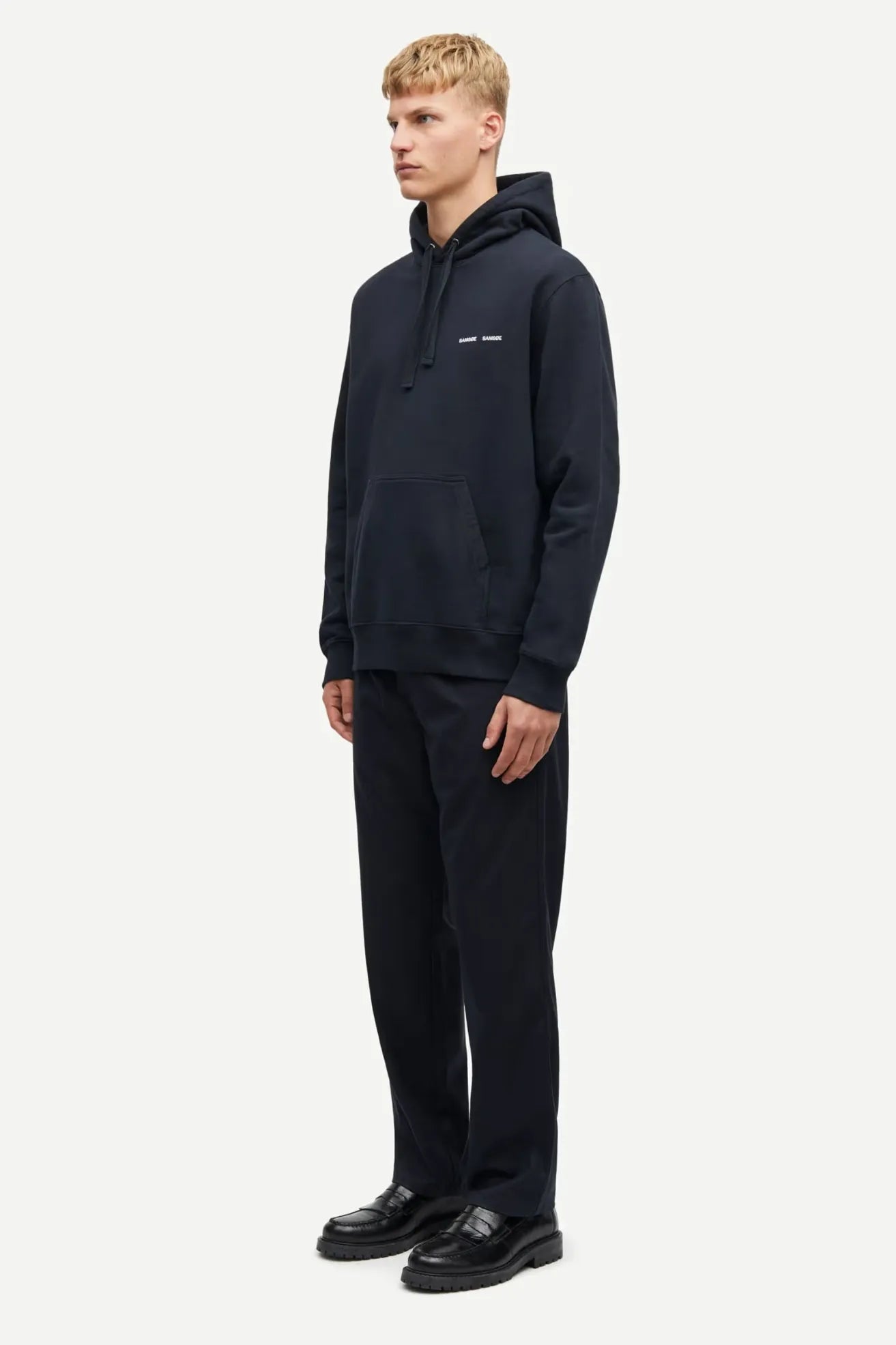 Samsøe Samsøe Sudadera Capucha Hombre Norsbro Azul Who killed Bambi?
