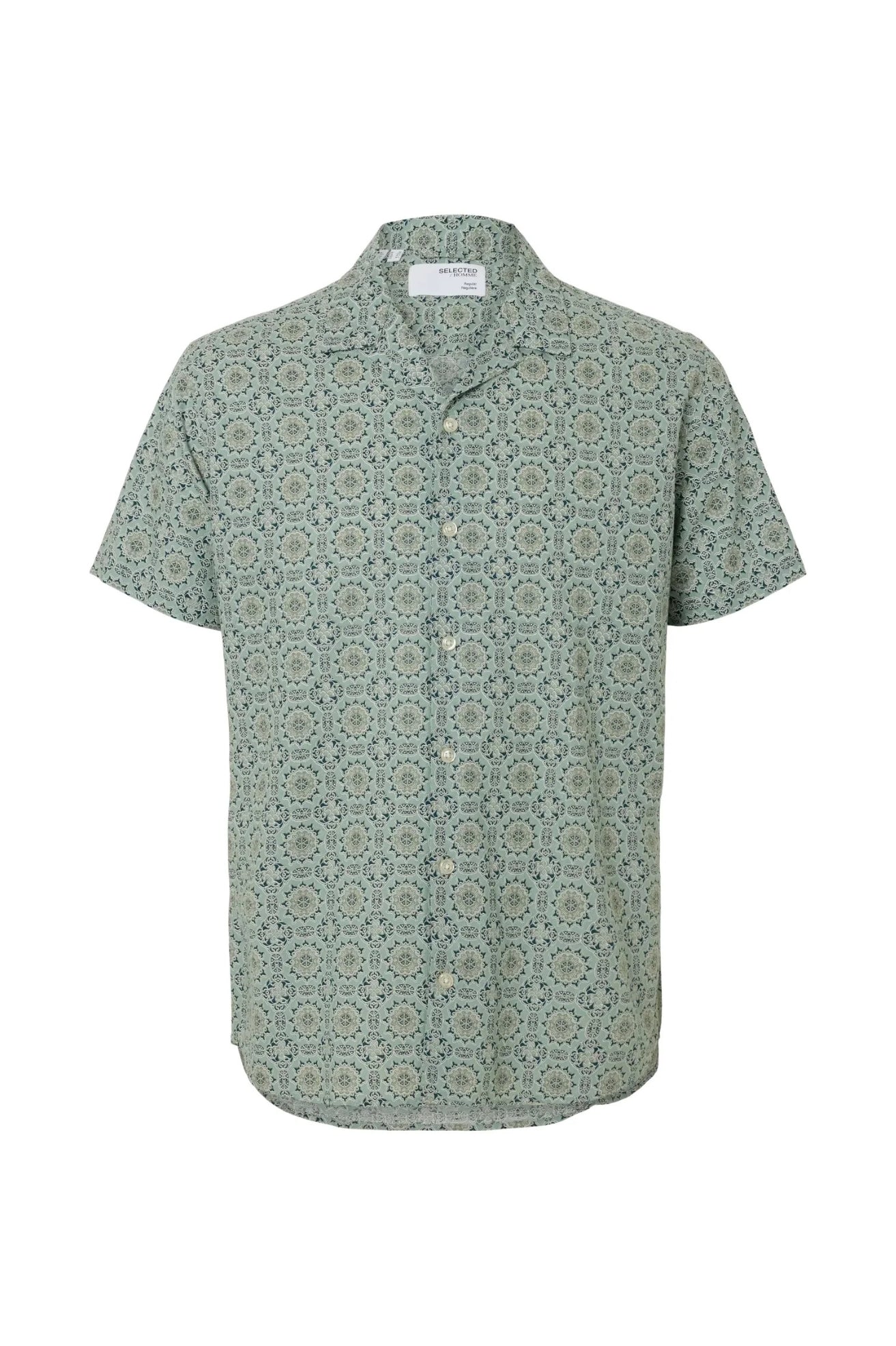 Selected Homme Camisa Hombre Manga Corta Resort Verde Who killed Bambi?