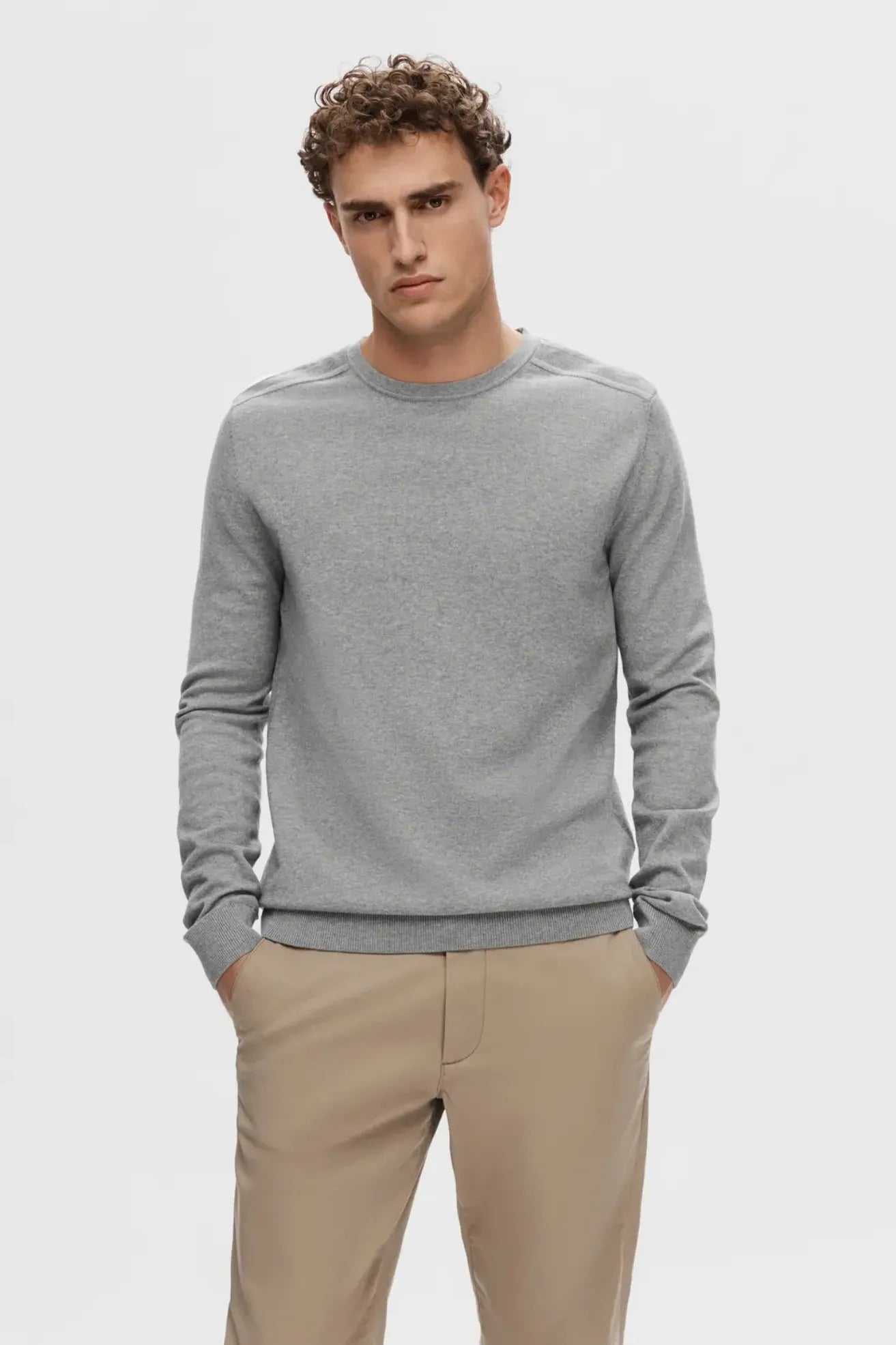Selected Homme Jersey Hombre Berg Gris Who killed Bambi?