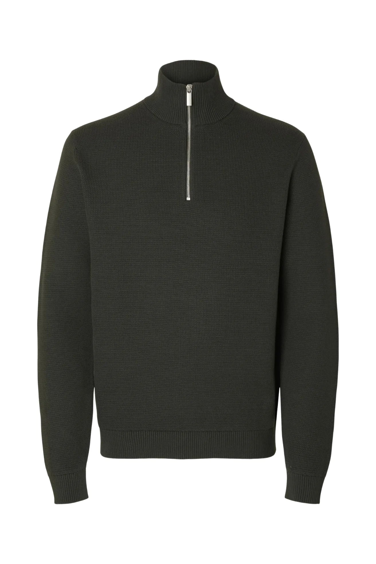 Selected Homme Jersey Hombre Half Zip Dane Verde Who killed Bambi?