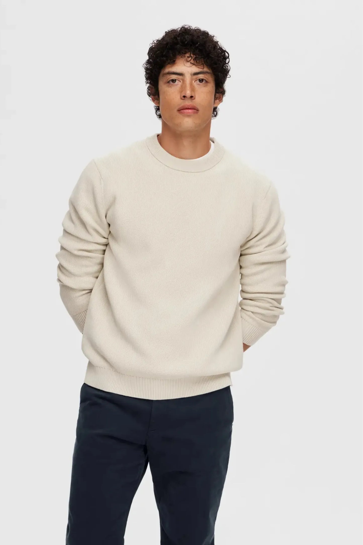 Selected Homme Jersey Hombre Slhdane Beige Who killed Bambi?